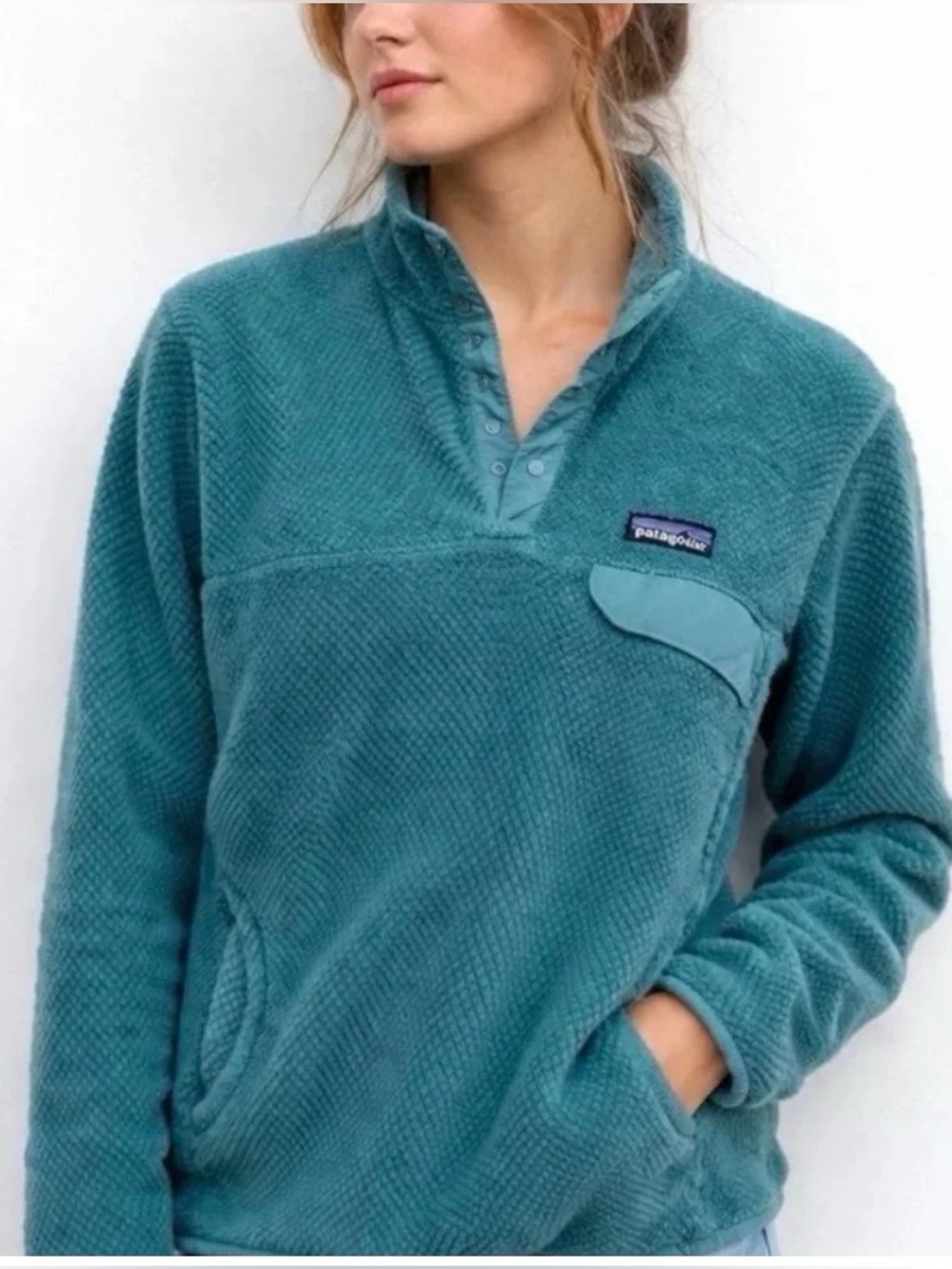 Patagonia Teal Re-Tool Snap-T Fleece Pullover Women's Size Small S Gorpcore